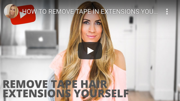 how to remove  your tape in hair extensions
